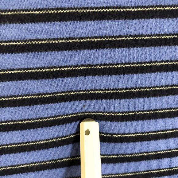 Polo Ralph Lauren Shirt Mens Large Blue Black Striped Golf‎ Pony Logo Collared - Picture 2 of 9